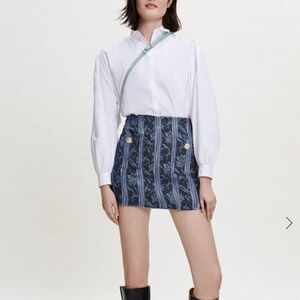 Maje Jacquard trompe l'oeil shorts 40